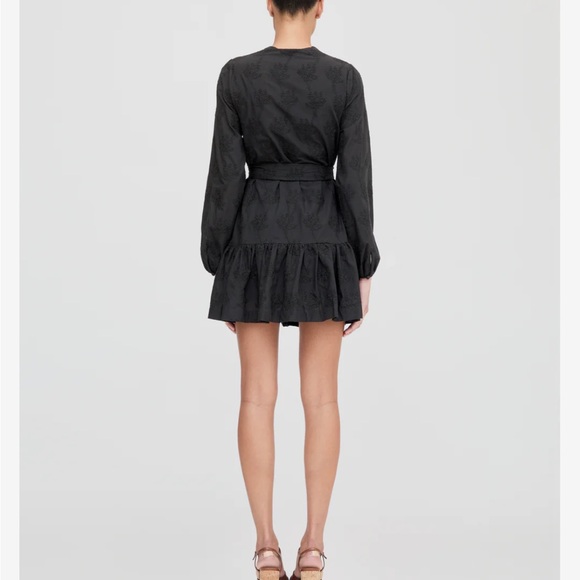 Hill House Home Yara Mini Dress Black Embroidered size small - Picture 2 of 7